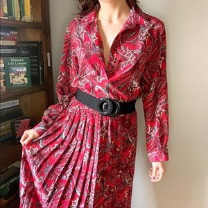Vintage Alfred Dunner Paisley Pleated Skirt Set